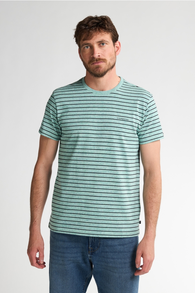 STRIPED T SHIRT CROW M 3050 TSR606 5191 Pale Aqua